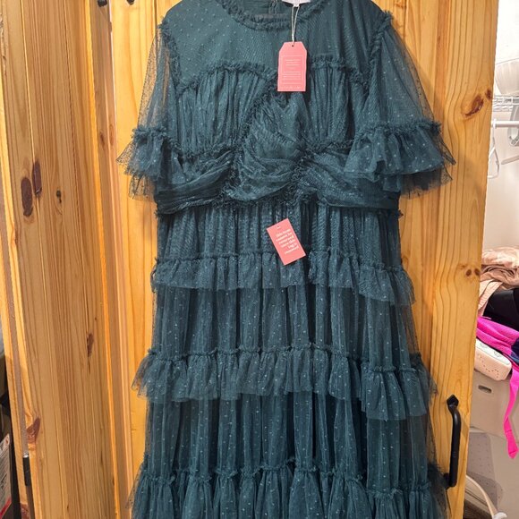 NWT Ivy City Co Emerald Whimsical Midi Dress Size 5X - Picture 2 of 2